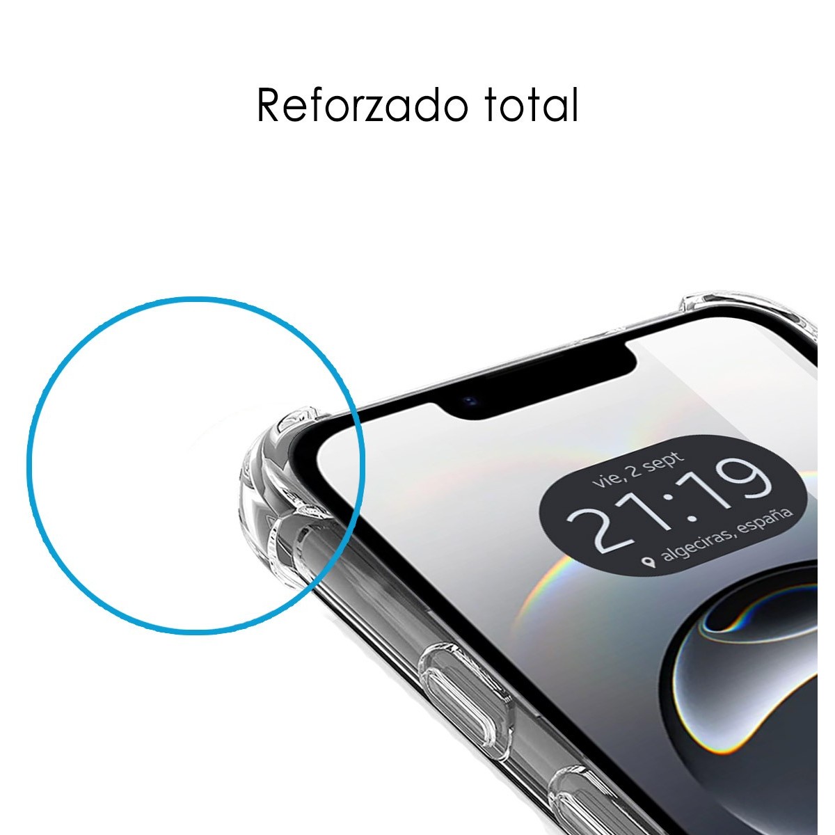 Funda Silicona Antigolpes Transparente para iPhone 16e (6.1)
