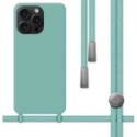 Funda Silicona Líquida con Cordón para Iphone 15 Pro (6.1) color Verde