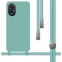 Funda Silicona Líquida con Cordón para Oppo A38 4G color Verde