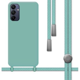 Funda Silicona Líquida con Cordón para Samsung Galaxy A15 4G / 5G color Verde