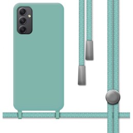 Funda Silicona Líquida con Cordón para Samsung Galaxy A34 5G color Verde