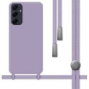 Funda Silicona Líquida con Cordón para Samsung Galaxy A35 5G color Morada