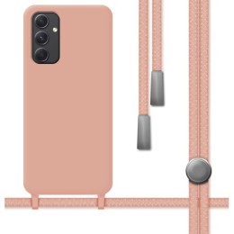 Funda Silicona Líquida con Cordón para Samsung Galaxy A54 5G color Rosa