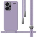 Funda Silicona Líquida con Cordón para Xiaomi Redmi Note 13 Pro+ Plus 5G color Morada
