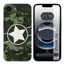 Funda Silicona para iPhone 16e (6.1) diseño Camuflaje 01 Dibujos