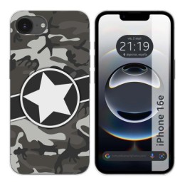 Funda Silicona para iPhone 16e (6.1) diseño Camuflaje 02 Dibujos