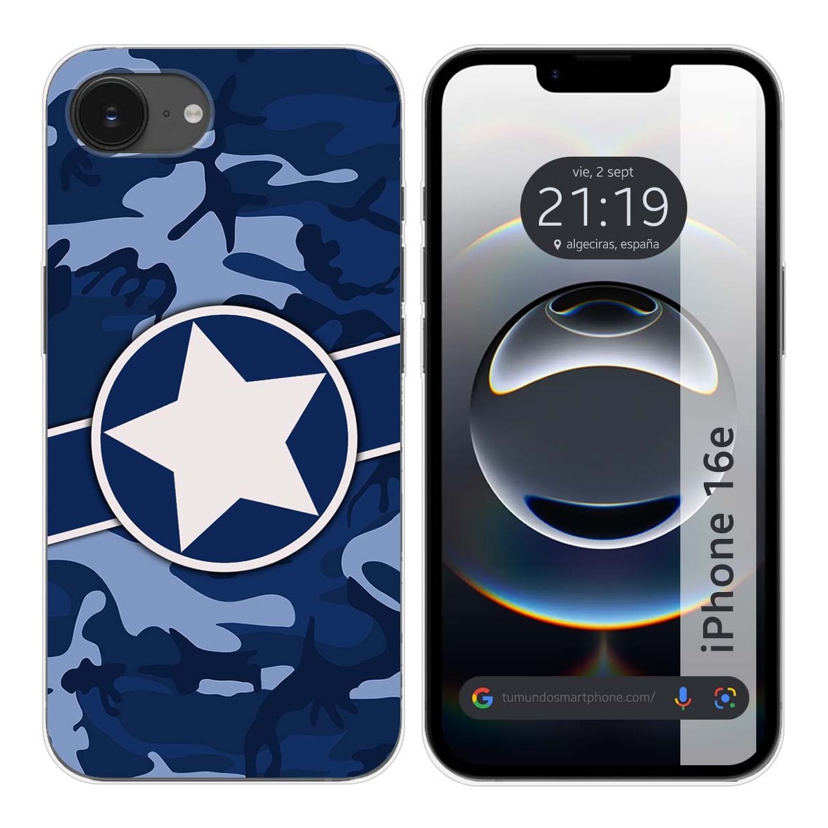 Funda Silicona para iPhone 16e (6.1) diseño Camuflaje 03 Dibujos