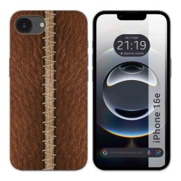 Funda Silicona para iPhone 16e (6.1) diseño Cuero 01 Dibujos