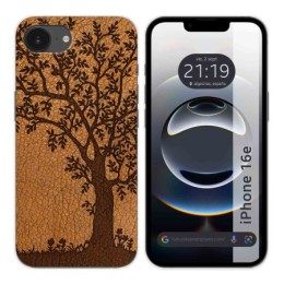 Funda Silicona para iPhone 16e (6.1) diseño Cuero 03 Dibujos