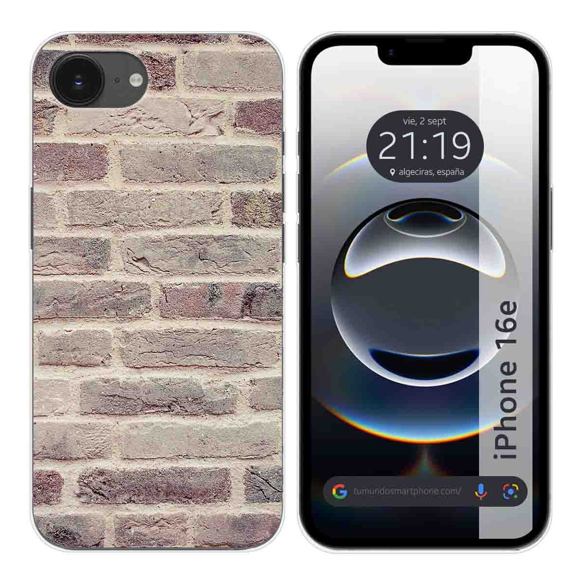 Funda Silicona para iPhone 16e (6.1) diseño Ladrillo 01 Dibujos