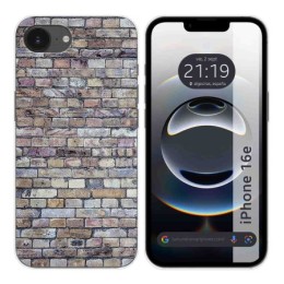 Funda Silicona para iPhone 16e (6.1) diseño Ladrillo 02 Dibujos