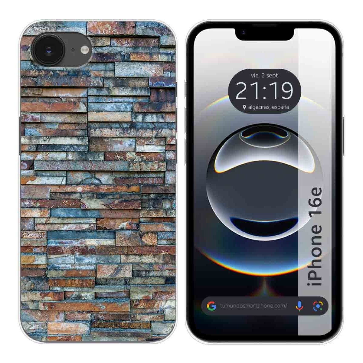 Funda Silicona para iPhone 16e (6.1) diseño Ladrillo 05 Dibujos