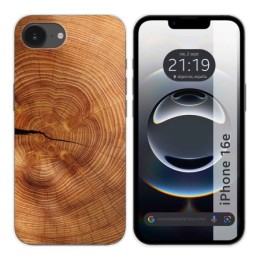 Funda Silicona para iPhone 16e (6.1) diseño Madera 04 Dibujos