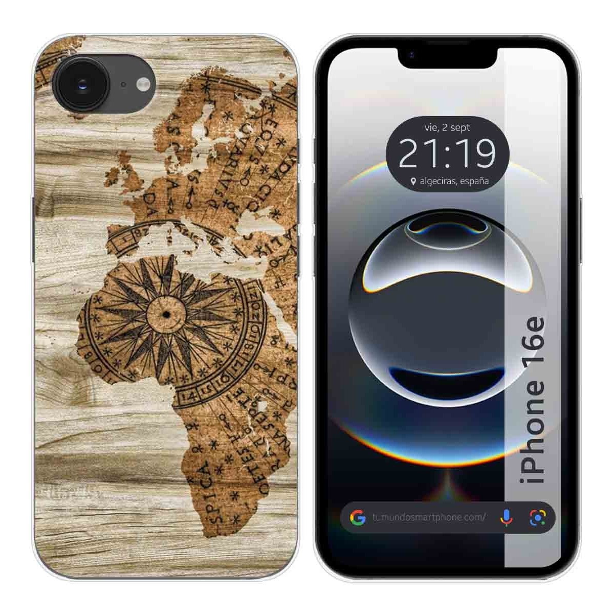 Funda Silicona para iPhone 16e (6.1) diseño Madera 07 Dibujos