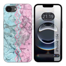 Funda Silicona para iPhone 16e (6.1) diseño Mármol 08 Dibujos