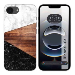 Funda Silicona para iPhone 16e (6.1) diseño Mármol 11 Dibujos