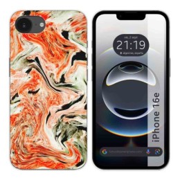 Funda Silicona para iPhone 16e (6.1) diseño Mármol 12 Dibujos