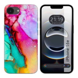 Funda Silicona para iPhone 16e (6.1) diseño Mármol 15 Dibujos