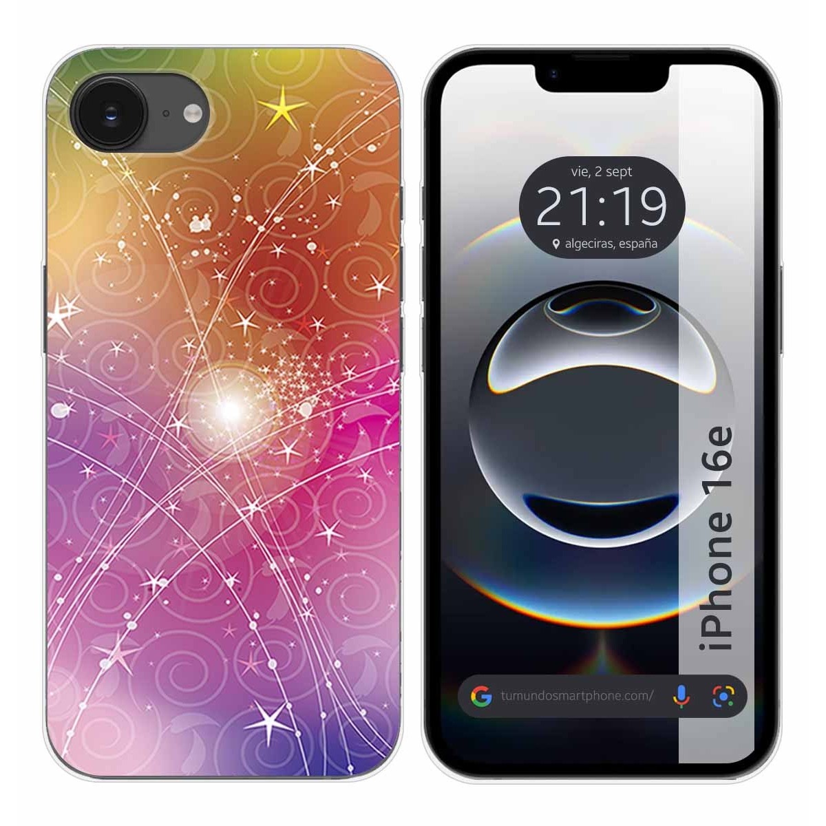 Funda Silicona para iPhone 16e (6.1) diseño Abstracto Dibujos