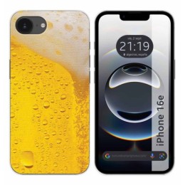 Funda Silicona para iPhone 16e (6.1) diseño Cerveza Dibujos