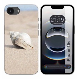 Funda Silicona para iPhone 16e (6.1) diseño Concha Dibujos