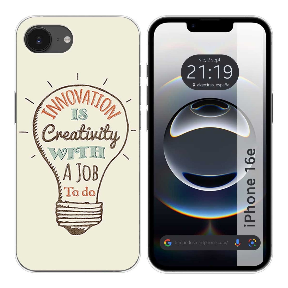 Funda Silicona para iPhone 16e (6.1) diseño Creativity Dibujos