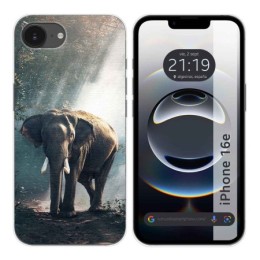 Funda Silicona para iPhone 16e (6.1) diseño Elefante Dibujos