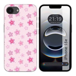Funda Silicona para iPhone 16e (6.1) diseño Flores Dibujos