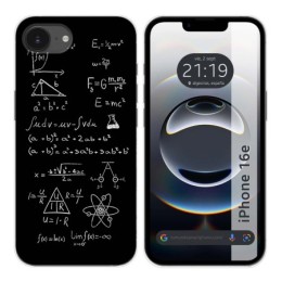 Funda Silicona para iPhone 16e (6.1) diseño Formulas Dibujos