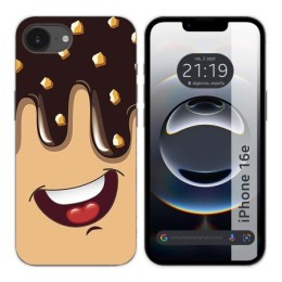 Funda Silicona para iPhone 16e (6.1) diseño Helado Chocolate Dibujos