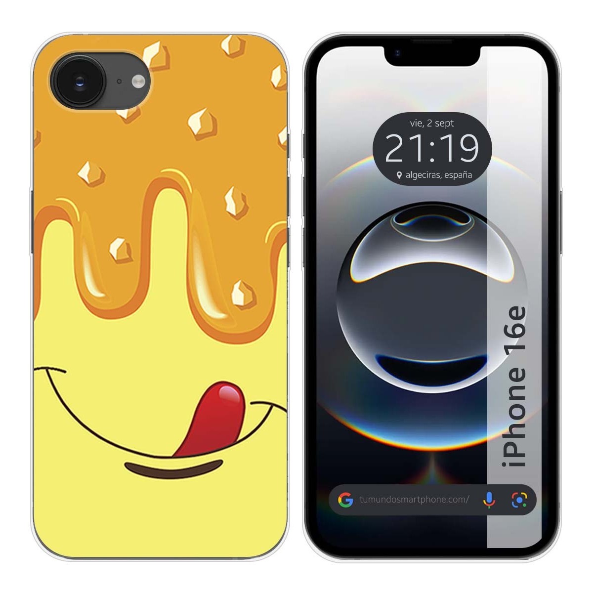 Funda Silicona para iPhone 16e (6.1) diseño Helado Vainilla Dibujos