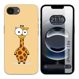Funda Silicona para iPhone 16e (6.1) diseño Jirafa Dibujos