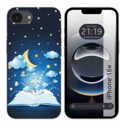Funda Silicona para iPhone 16e (6.1) diseño Libro Cuentos Dibujos
