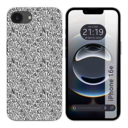 Funda Silicona para iPhone 16e (6.1) diseño Letras Dibujos