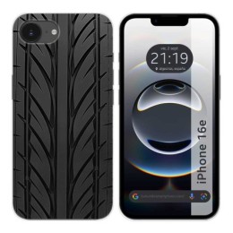 Funda Silicona para iPhone 16e (6.1) diseño Neumatico Dibujos