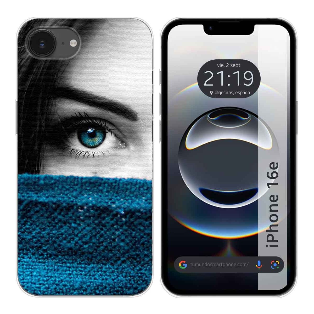 Funda Silicona para iPhone 16e (6.1) diseño Ojo Dibujos