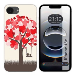Funda Silicona para iPhone 16e (6.1) diseño Pajaritos Dibujos