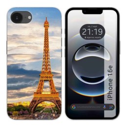 Funda Silicona para iPhone 16e (6.1) diseño Paris Dibujos