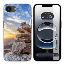 Funda Silicona para iPhone 16e (6.1) diseño Sunset Dibujos