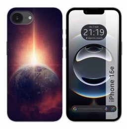 Funda Silicona para iPhone 16e (6.1) diseño Tierra Dibujos