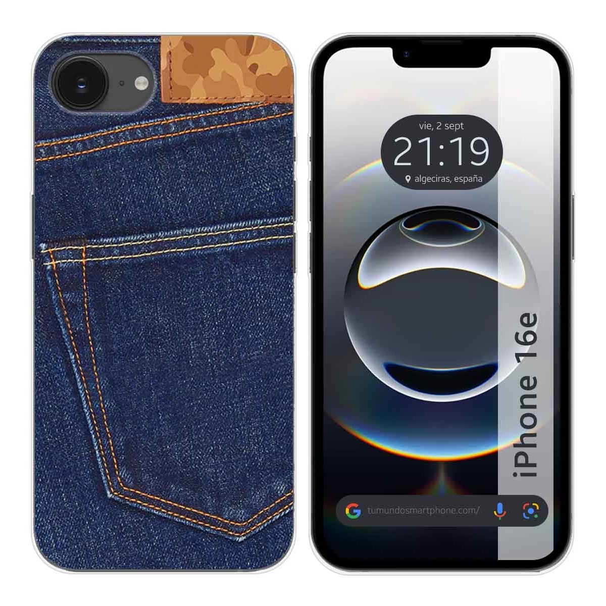 Funda Silicona para iPhone 16e (6.1) diseño Vaquero Dibujos