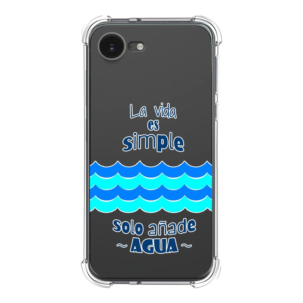 Funda Silicona Antigolpes para iPhone 16e (6.1) diseño Agua Dibujos