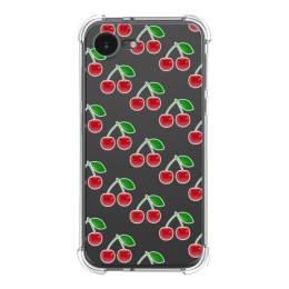 Funda Silicona Antigolpes para iPhone 16e (6.1) diseño Cerezas Dibujos
