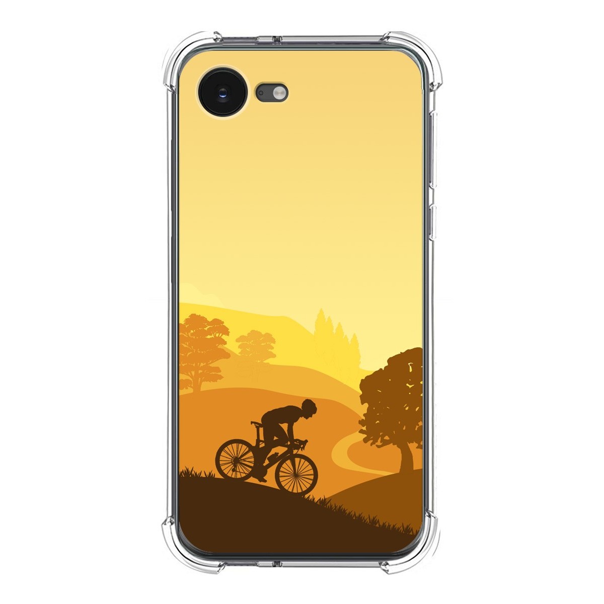 Funda Silicona Antigolpes para iPhone 16e (6.1) diseño Ciclista Dibujos