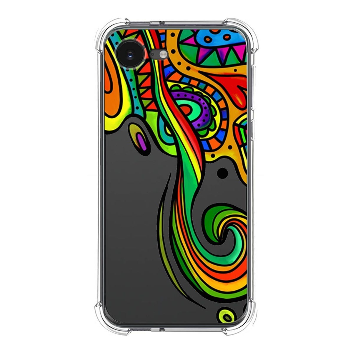 Funda Silicona Antigolpes para iPhone 16e (6.1) diseño Colores Dibujos
