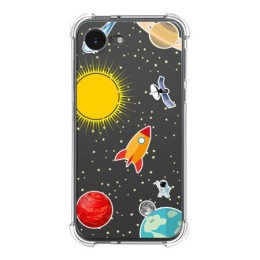 Funda Silicona Antigolpes para iPhone 16e (6.1) diseño Espacio Dibujos