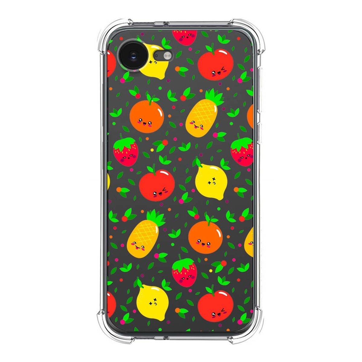 Funda Silicona Antigolpes para iPhone 16e (6.1) diseño Frutas 01 Dibujos