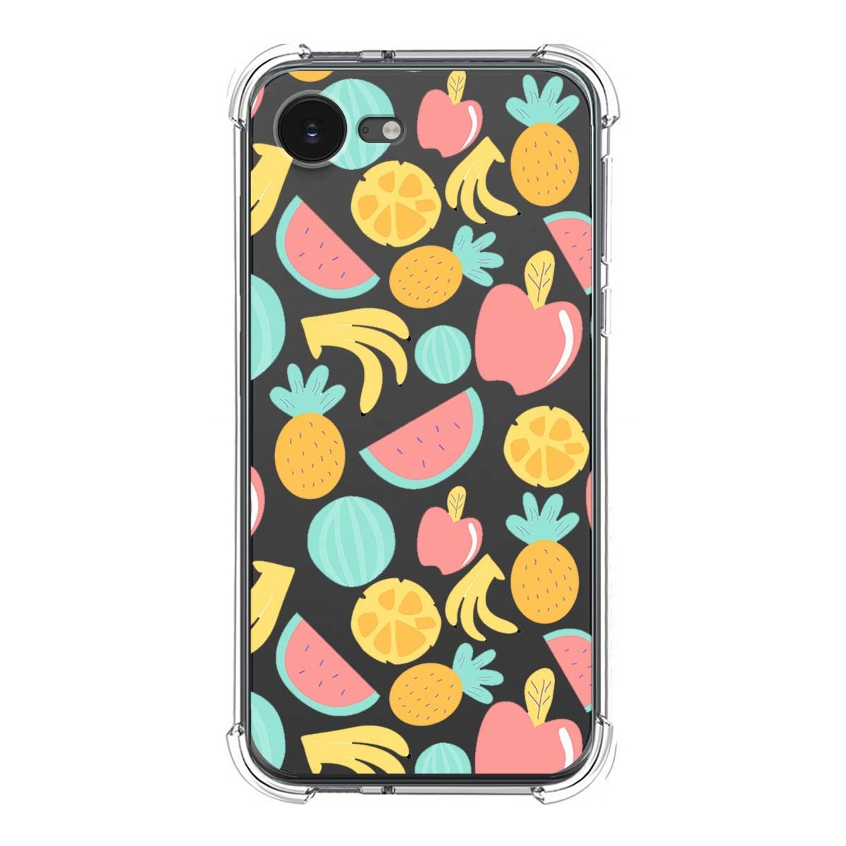 Funda Silicona Antigolpes para iPhone 16e (6.1) diseño Frutas 02 Dibujos