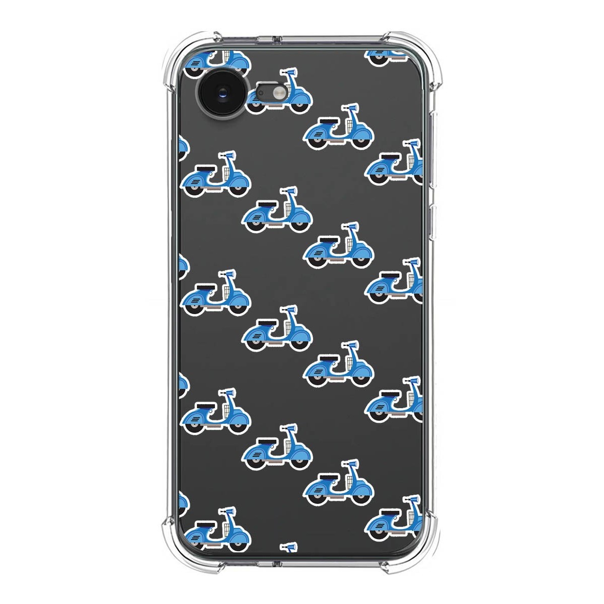 Funda Silicona Antigolpes para iPhone 16e (6.1) diseño Scooter Dibujos