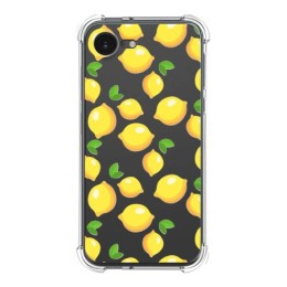 Funda Silicona Antigolpes para iPhone 16e (6.1) diseño Limones Dibujos